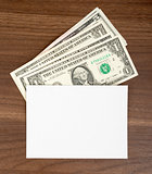 Blank card with cash