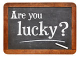 Are you lucky question on blackboard