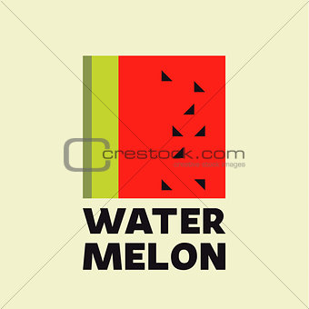 Watermelon Abstract logo icon vector sign flat style design trend illustrations