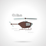 Flat color copter vector icon