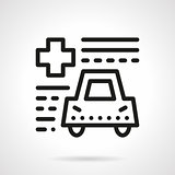 Driver insurance abstract line vector icon