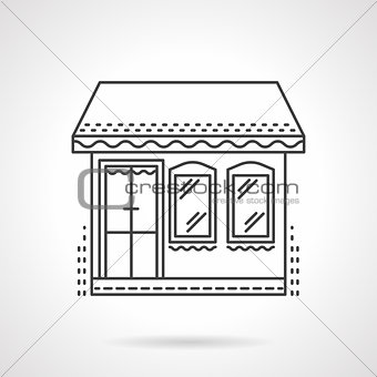 Store flat line vector icon