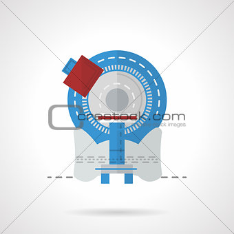 Tomography equipment flat color vector icon