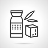 Whole cereal pack simple line vector icon