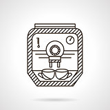Flat line coffee appliance vector icon