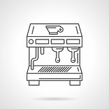 Flat thin line coffee shop equipment vector icon