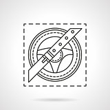 Driver safety flat line vector icon