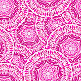 Light Pink Seamless Pattern with Round Mandala