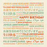Happy birthday vintage card from the world