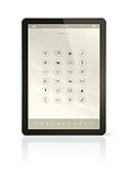 digital tablet pc with apps icons interface