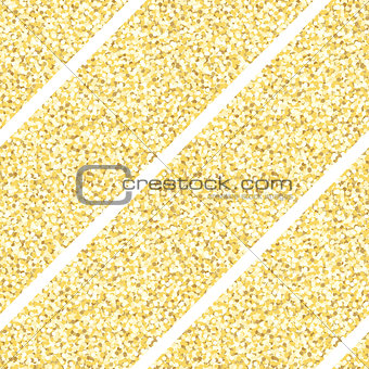 New Year seamless gometric pattern with golden glitter textured stripes