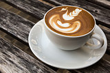 Latte art coffee