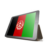 Tablet with Afghanistan flag