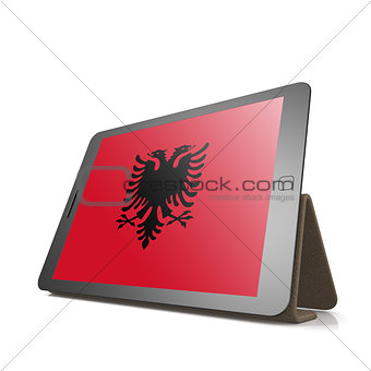 Tablet with Albania flag