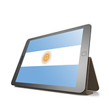 Tablet with Argentina flag