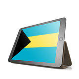 Tablet with Bahamas flag