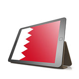 Tablet with Bahrain flag
