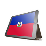 Tablet with Haiti flag