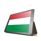 Tablet with Hungary flag