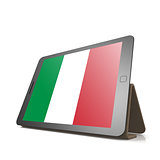 Tablet with Italy flag