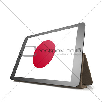 Tablet with Japan flag