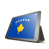 Tablet with Kosovo flag