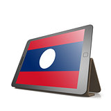 Tablet with Laos flag