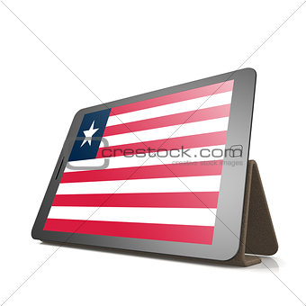 Tablet with Liberia flag