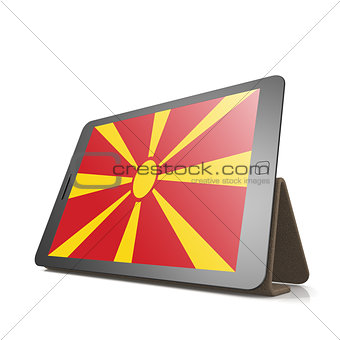 Tablet with Macedonia flag