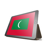 Tablet with Maldives flag