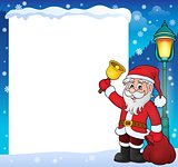 Santa Claus with bell theme frame 2