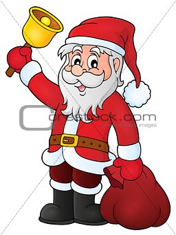 Santa Claus with bell theme image 1