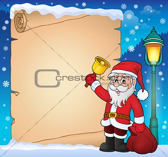 Santa Claus with bell theme parchment 1
