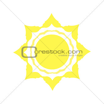 Mechanical logo yellow sun
