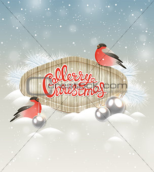 Two bullfinch and silver decorations