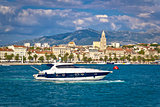 Yacht in Split waterfront view