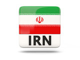 Square icon with flag of iran