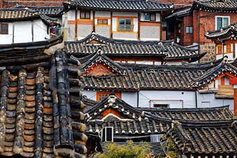 Korean traditional house building 