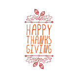 Happy Thanksgiving - typographic element