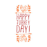 Happy turkey day - typographic element