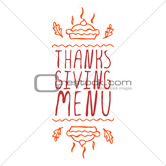 Thanksgiving menu - typographic element