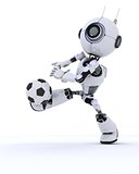Robot playing football