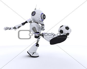 Robot playing football