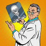 doctor surgeon x-rays skull
