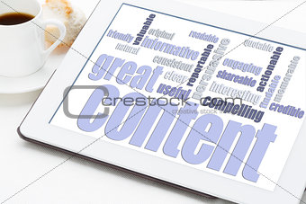 great content word cloud