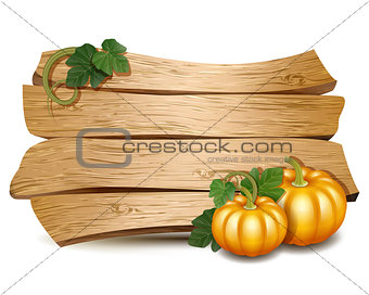 Thanksgiving card with pumpkins