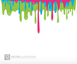 Vector Paint colorful dripping background