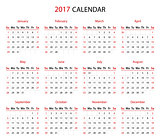 The 2017 calendar