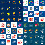 set of vector logos for fireworks