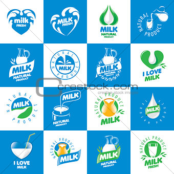 set of logos milk